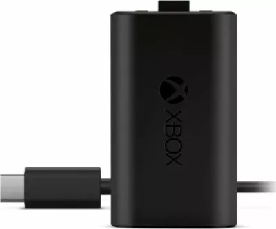 Set karikimi për kontrollor Xbox, Microsoft Play and Charge SXW-00002, bateri + kabllo USB-C 2.7 m, zi