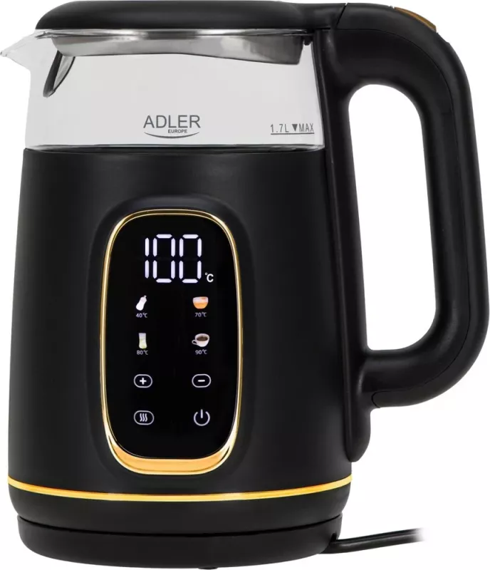 Ibrik elektrik Adler AD 1305bg, 1.7L, LED, Touch, i zi-ari