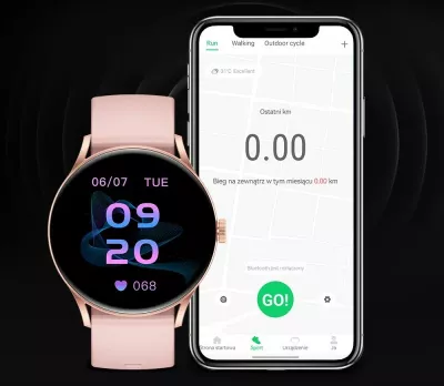 Smartwatch Gravity për femra, rozë