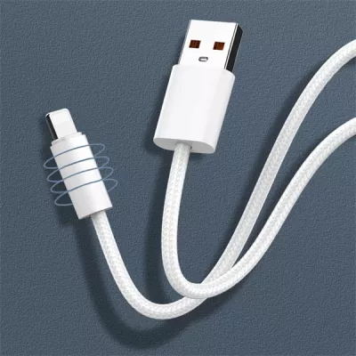 Kabllo karikimi dhe data LDNIO LS901_L, USB-A në Lightning, 25W, 1m, e thurur, e bardhë