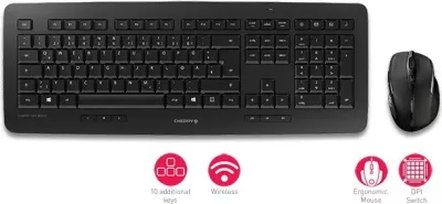 Kasë tastierë me maus Cherry DW 5100, wireless, US layout, e zezë