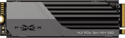 Disk SSD Silicon Power PCIe XS70 M2 2280, Gjenerata 4, 2TB, e zezë / hiri