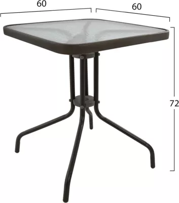 Set kopshti tavolinë & karrige të palosshme Figo FH21036, 3 pjesë, të kafta