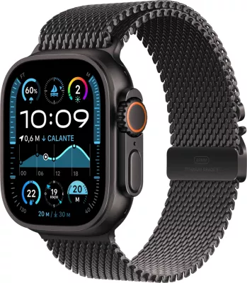 Smartwatch, Apple, Watch Ultra 2 MX5U3FD/A, 49 mm, byzylyk Milanaise, e zezë/gri