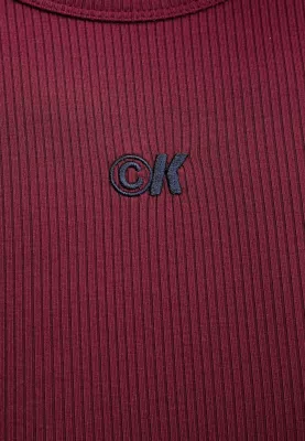 Fustan për femra Calvin Klein Jeans MODAL RIB SS DRE LV044C902G, bordo [Madhësia: S]