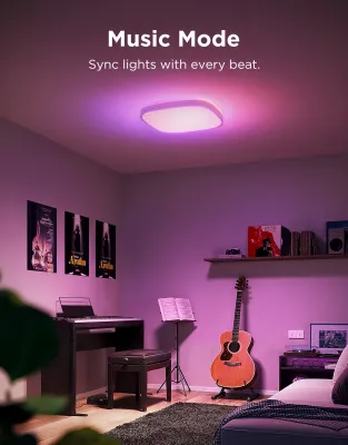 Dritë tavanore smart Govee Square Ceiling Light RGBWW + RGBIC 30 cm, e bardhë