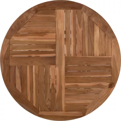 Tavolinë e rrumbullakët palosëse KENDALL FH9543 dru teak ngjyrë natyrale Φ106x73,5Hcm