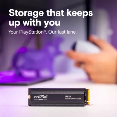 SSD M.2 Crucial P310 CT1000P310SSD5 1TB PCIe 4.0 NVMe 2280 me ftohës, e zezë
