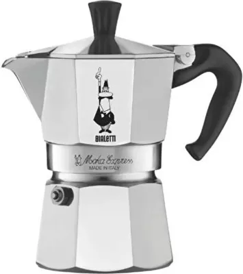 Kafetierë Bialetti Moka Express, 2 filxhanë, alumin, argjend