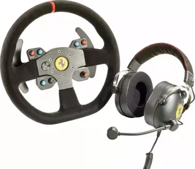 Kit timoni garash Thrustmaster Ferrari 599XX EVO Alcantara 30 cm + Kufje T.Racing