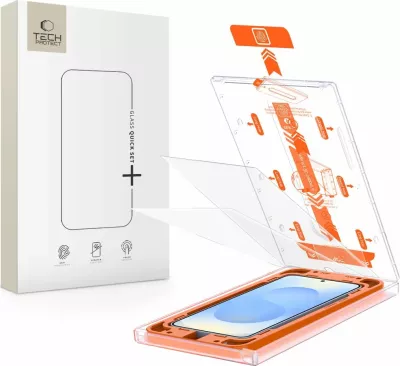 Xham mbrojtës Tech-Protect Quick Set+ për Samsung Galaxy S25+, Transparent, set prej 2 copë