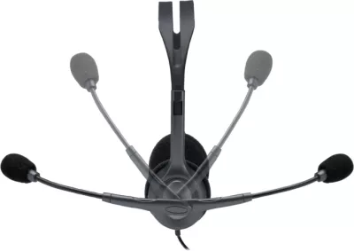 Kufje stereo me mikrofon Logitech H111 (MPN 981-000593), 3.5mm, kabllo 2.35m, të zeza