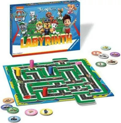 Lojë tavoline Ravensburger Paw Patrol Junior Labyrinth, për fëmijë, 2-4 lojtarë, shumëngjyrëshe