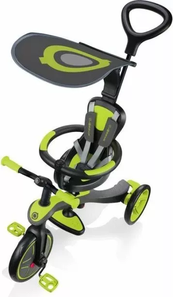 Biçikletë për fëmijë Globber Explorer Trike 4in1, e zezë dhe e verdhë