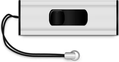USB stick MediaRange MR914 8GB, USB 3.2, slide, zi/argjendtë