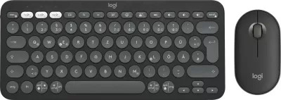 Set maus e tastierë Logitech Pebble 2 Combo 920-012203, wireless, Bluetooth, QWERTZ, grafit