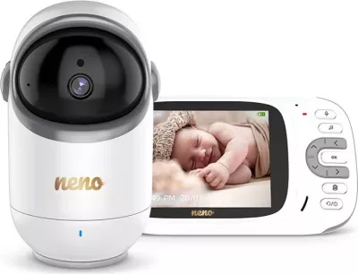 Monitor elektronik për foshnje neno Berkano me marrës wireless, i bardhë
