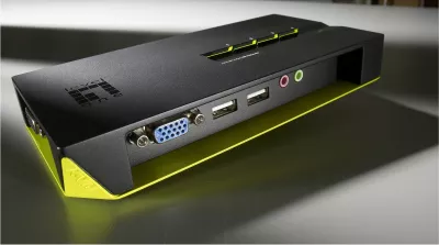 KVM switch LevelOne KVM-0421, 4 porta USB, VGA, audio, e zezë/e gjelbër