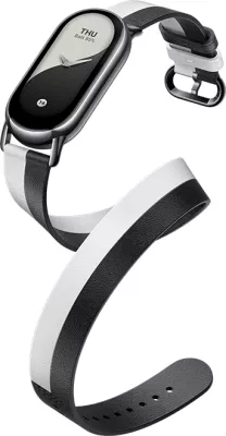 Rrip Xiaomi Smart Band 8 Double Wrap Strap, zi dhe bardhë