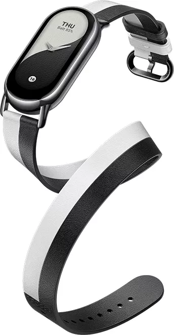 Rrip Xiaomi Smart Band 8 Double Wrap Strap, zi dhe bardhë