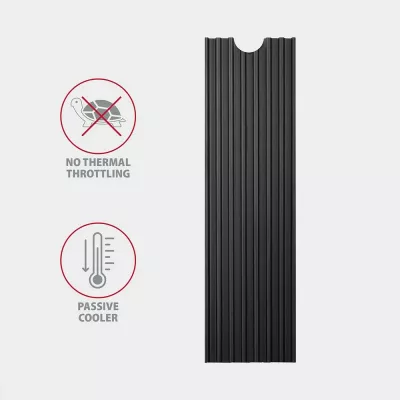 Radiator pasiv AXAGON CLR-M2L3 për SSD M.2, alumini, 3mm, i zi