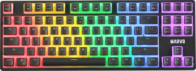 Tastierë mekanike gaming Marvo KG946, switcha të kuq, RGB, me kabllo, TKL, e zezë