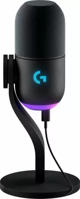 Mikrofon Logitech G Yeti GX 988-000569 USB/USB-C dinamik superkardioid me RGB LIGHTSYNC, i zi
