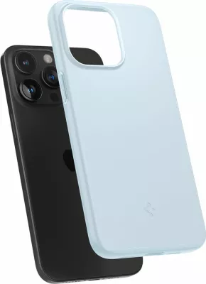 Mbështjellës Spigen Thin Fit për iPhone 15 Pro Max, kaltër e çelët
