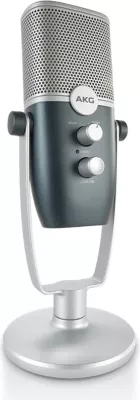 Mikrofon AKG Ara, USB kondensator profesional, blu-argjendtë