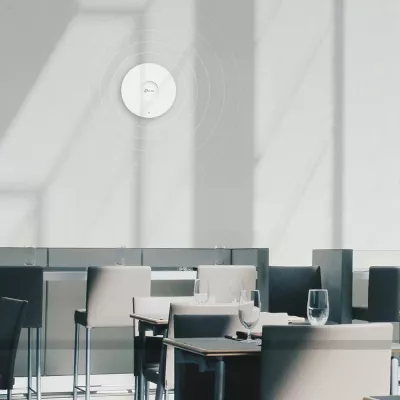 Access Point TP-Link EAP650 Wi‑Fi 6 AX3000 Dual-Band PoE+ i bardhë