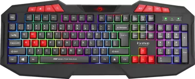 Tastierë Marvo K602 membrane full size RGB me kabllo me mbështetëse dore e zezë