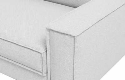 Karrige një vendëshe Atelier del Sofa, ngjyrë Pebble, këmbë druri Walnut
