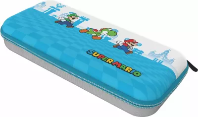 Kasë udhëtimi PDP Mario Escape për Nintendo Switch/Lite/OLED, me stand të integruar, bardhë me kaltër