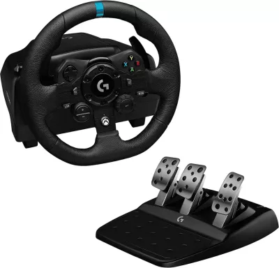 timon gare me pedale, Logitech G923 941-000149, për PS/PC, i zi