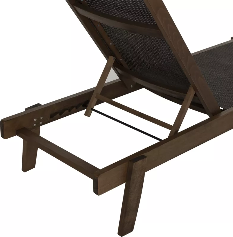 Shezllon profesional për plazh, dru ahu, ngjyrë arre, FH10356.04, 200x61-66x31-91H cm
