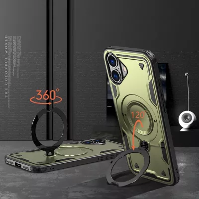 Mbështjellës Hurtel Hybrid Armor Trendy me MagSafe për iPhone 16, Jeshil