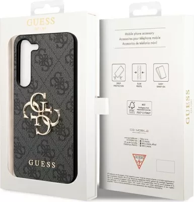Mbështjellës Guess 4G Big Metal Logo për Samsung Galaxy A55, i zi