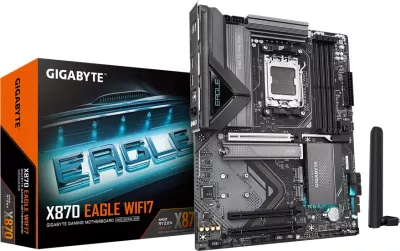 Pllakë amë GIGABYTE X870 EAGLE WIFI7, AM5, ATX, DDR5 deri 256GB, Wi-Fi 7, 2.5GbE, USB4