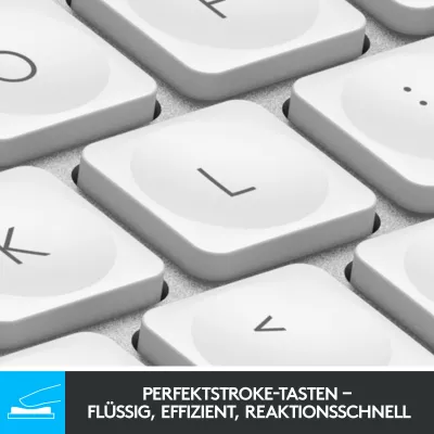 Tastierë mini Logitech MX Keys Mini për Mac, wireless, Bluetooth, LED, bardhë