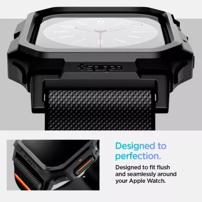 Rrip Spigen Lite Fit PRO për Apple Watch 10, 42mm, i zi