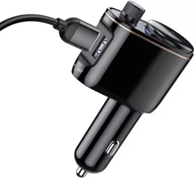 Transmetues FM për veturë Baseus S-06 me Bluetooth/USB, i zi