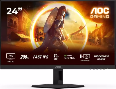 Monitor AOC 24G4HRE 24 inç, Full HD, 200Hz, IPS, G-SYNC, zi-kuqe