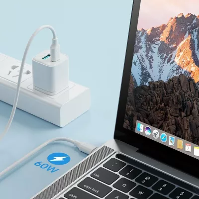 Kabllo USB-C në USB-C Joyroom S-CC060A9 (JYR545) 1 m 60W 480Mbps e bardhë