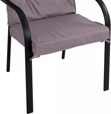 Karrige metalike Endika FH5680.01 ngjyrë gri me jastëk 60x71x105 cm
