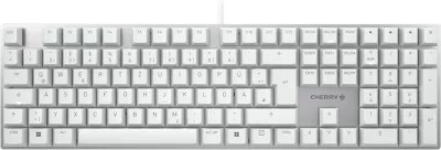 Tastierë mekanike Cherry KC 200 MX, Full-size, Wired, USB, QWERTZ, Argjendtë, Bardhë