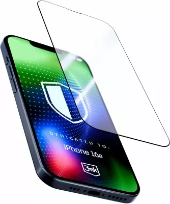Xham i kalitur mbrojtës për ekran 3MK HARDY® Ultra Glass™ për Apple iPhone 16E, 9H, me aplikator (set)