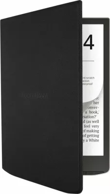 Këllëf flip PocketBook InkPad 4 7.8", me mbyllje magnetike, eko-lëkurë, i zi