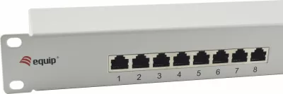 Patch panel rrjeti Equip 16-portë Cat6, 1U, rack, gri