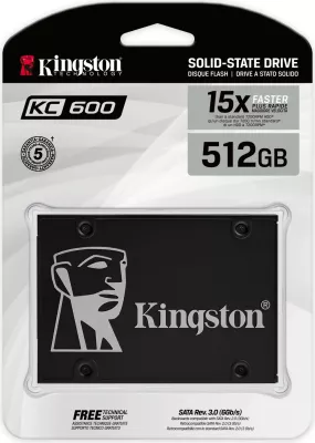 SSD Kingston KC600 512GB, 2.5", 550 MB/s