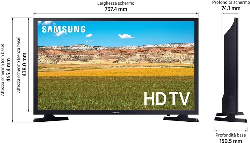 Televizor Samsung 32T4302 Smart TV 32" LED, Ngjyrë e zezë